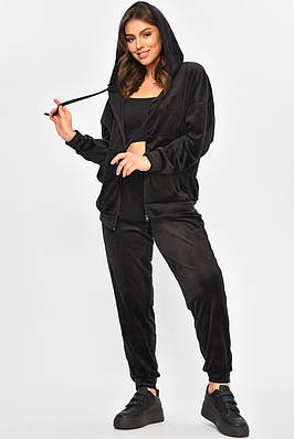 Спортивний костюм жіночий напівбатальний чорного кольору 207609T Безкоштовна доставка