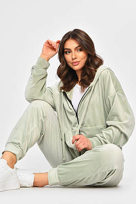 Спортивний костюм жіночий напівбатальний м'ятного кольору 207615T Безкоштовна доставка