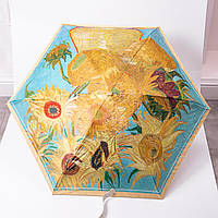 Парасолька механічна Ван Гога «Соняшники» міцна надійна з поліестеру діаметр 91 см HP-23-1M