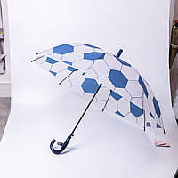 Класична дитяча парасолька-тростина напівавтомат з поліестеру 8 спиць діаметр 82 см Синя HP-23-9BL