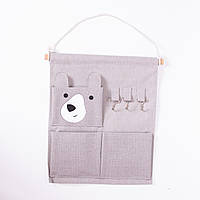 Підвісний органайзер на 3 відділення 28×33 (см) Сірий HP-41-12G