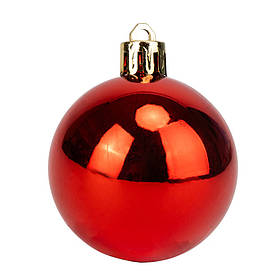 Набір ялинкових куль "Червоне сяйво" (10 шт), 5 см ELISEY