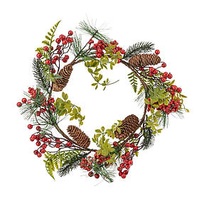 Ягідний вінок з листям і шишками ELISEY