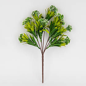 Штучна зелена гілка з суцвіттями, 35 см ELISEY