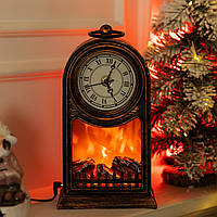 Камін-годинник декоративний CR-3-6 з LED-підсвічуванням, USB, 25×14×40 см