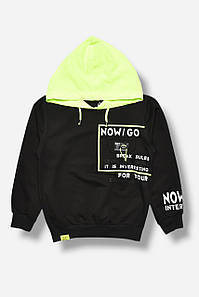 Кофта дитяча для хлопчика чорного кольору з принтом 207526P