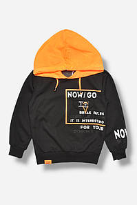 Кофта дитяча для хлопчика чорного кольору з принтом р.110 207531P