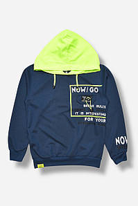 Кофта дитяча для хлопчика синього кольору з принтом 207532P