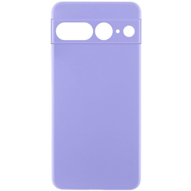 Чохол Silicone Cover Lakshmi Full Camera (AA) для Google Pixel 7 Pro | Мікрофібра Бузковий / Dasheen, фото 1