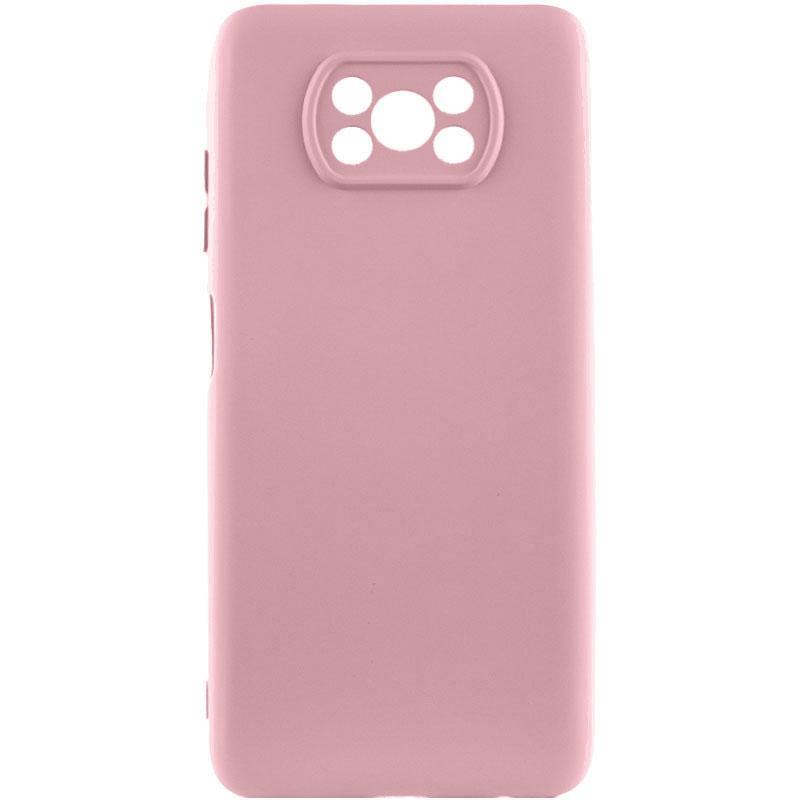 Чохол Silicone Cover Lakshmi Full Camera (AAA) для Xiaomi Poco X3 NFC / Poco X3 Pro | Мікрофібра Рожевий / Pink Sand, фото 1