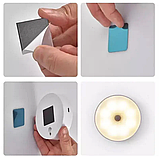 Світильник нічник бездротовий із датчиком руху 6000K акумуляторний із магнітом для підвішування, фото 4