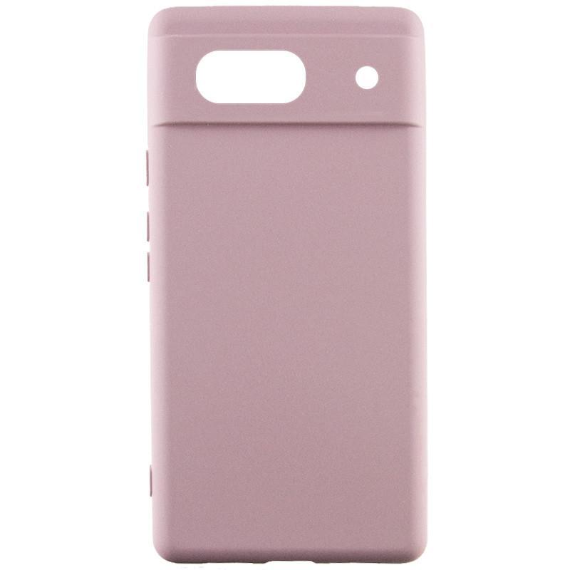 Чохол Silicone Cover Lakshmi Full Camera (AA) для Google Pixel 8a | Мікрофібра Рожевий / Pink Sand, фото 1