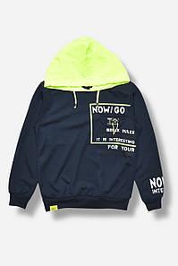 Кофта дитяча для хлопчика темно-синього кольору з принтом 207534P