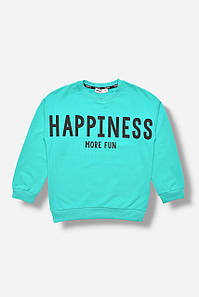Кофта дитяча для хлопчика бірюзового кольору з принтом 207538P