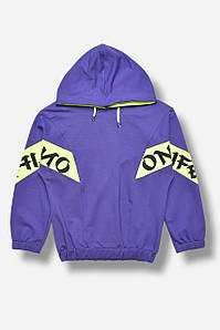 Кофта підліткова для дівчинки фіолетового кольору з принтом 207570P