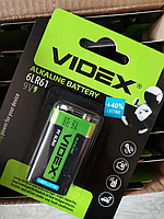 Батарейка Крона VIDEX 6LR61 9V, алкалінова (лужна) батарея для приладів, годинників і сигналізації