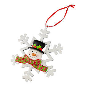 Ялинкова прикраса "Дід Мороз і сніжинка" ELISEY