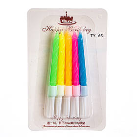 Святкові свічки "Багатокольорові" ELISEY