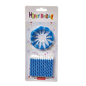 Свічки для торта "Сині" ELISEY