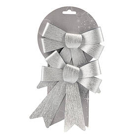 Набір срібних бантів (2 шт), 17 см ELISEY