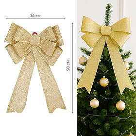 Бант "Блискучий золотий", 58 см ELISEY