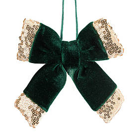 Бант "Зелений оксамит", 13 см ELISEY