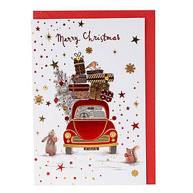 Вітальна листівка з конвертом до Нового Року "Подарунки" YOO-HOO!