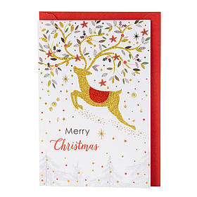 Вітальна листівка з конвертом до Нового Року "Олень" YOO-HOO!