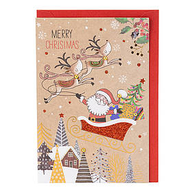 Вітальна листівка з конвертом до Нового Року "Санта" YOO-HOO!