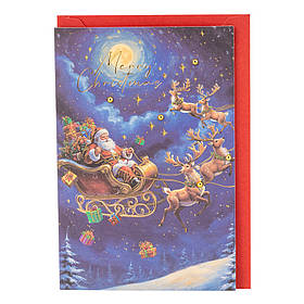 Вітальна листівка з конвертом до Нового Року "Санта" YOO-HOO!