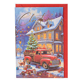 Вітальна листівка з конвертом до Нового Року "Різдвяний вечір" YOO-HOO!