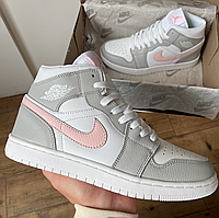 Jordan 1 Retro Custom Light Grey/Smoke White 36