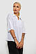 Блуза однотонна, колір білий, 230R70-1, фото 3
