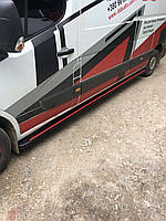 Бокові пороги Maya Red (2 шт., алюміній) Коротка База для Renault Master 2011-2023 рр