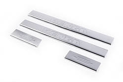 Накладки на пороги Carmos (4 шт, нерж.) для Kia Venga 2010-2019 рр