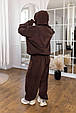 Костюм полар-фліс двосторонній Туреччина Модель: 737-725 Колір: молоко, шоколад, чорний, графіт, бежевий, фото 4