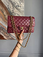 Chanel Classic 25 Flap Caviar Burgundy with Gold Hardware