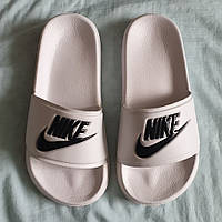 Nike Slides  •White Black Logo• 36