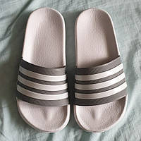 Adidas Slides  •White Grey• 36