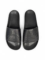 Puma Slides Leather  • Black • 41