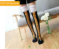 Шкарпетки/Гетри/Панчохи курячі лапки вище коліна-високі-теплі