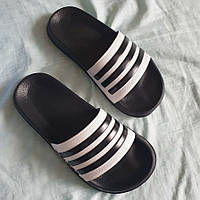 Adidas Slides  •Black White• 36
