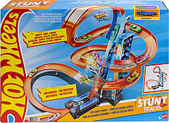 Трек Хот Вілс Хмарочос Хмарочос Моторизований Hot Wheels Action Sky Crash Tower Track Set GJM76 Mattel Оригінал MyDoll.com.ua