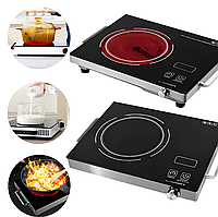Електрична настільна плита інфрачервона сенсорне керування Zepline ZP-061 Настільна інфрачервона плита Електроплита електрична