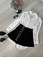 Двійка сорочка + баска Модель: 801-268 Колір: білий, чорний, фото 10