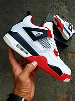 Nike Air Jordan 4 White Black Red 36