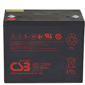 Акумуляторна батарея CSB GPL12800, 12 V 80 Ah (261х168х210 (220), 25.6 kg