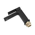 Набір душова система прихованого монтажу та змішувач на умивальник VENTA BR6251SB квадратний чорний матовий, фото 10