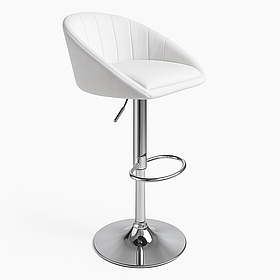 Високий стілець зі спинкою та підставкою для ніг для фото зони, візажиста (висота 56-82 см) Charm_BR