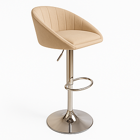 Барний табурет зі спинкою з регулюванням висоти 56-82 см візажний стілець для салону краси з підставкою для ніг Charm_BR